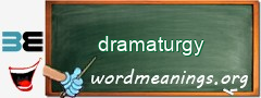 WordMeaning blackboard for dramaturgy